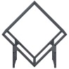 Portant de bois chauffage anthracite 50x25x50 cm 534557534557