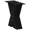 Pieds de table basse en forme de X, 2 pièces, noir, 30 x (30-31) cm, acier 534559534559