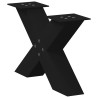 Pieds de table basse en forme de X, 2 pièces, noir, 60 x (30-31) cm, acier 534570534570