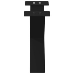 Pieds de table basse en forme de X, 2 pièces, noir, 50 x (30-31) cm, acier 534573534573