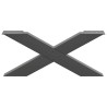 Pieds de table basse en forme de X, 2 pièces, anthracite, 70 x (30-31) cm, acier 534580534580