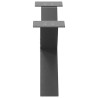 Pieds de table basse en forme de X, 2 pièces, anthracite, 70 x (30-31) cm, acier 534580534580