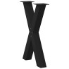 Pieds de table à manger en forme de X, 2 pièces, noir, 50 x (72-73) cm, acier 534586534586
