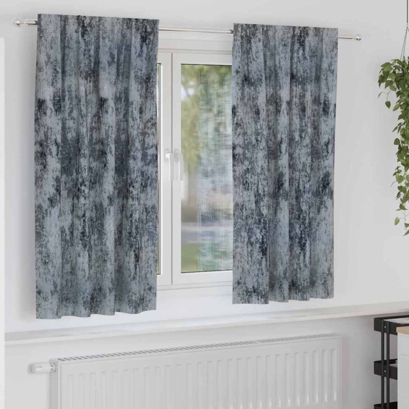 Rideaux en velours 2 pcs Gris Argenté 175 x 140 cm Velours 534587534587