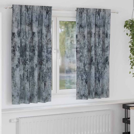 Rideaux en velours 2 pcs Gris Argenté 175 x 140 cm Velours 534587534587