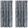 Rideaux en velours 2 pcs Gris Argenté 175 x 140 cm Velours 534587534587