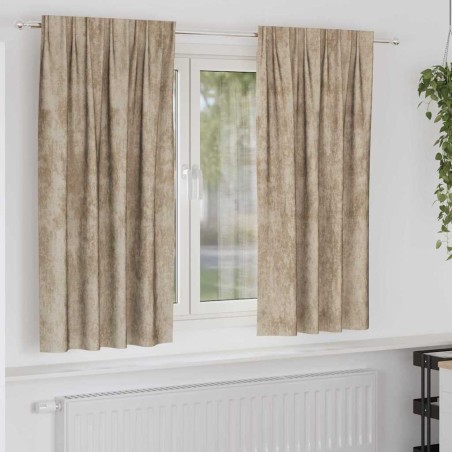 Rideaux en velours 2 pcs Champagne 175 x 140 cm Velours 534588534588