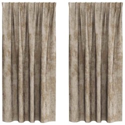 Rideaux en velours 2 pcs Champagne 175 x 140 cm Velours 534588534588