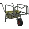 Chariot de pêche vert avec roue acier enduit de poudre 534589534589