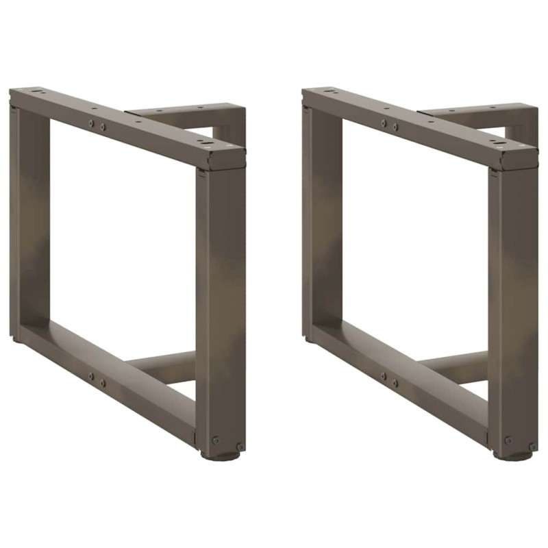 Pieds de table basse en T, 2 pièces, noir, 60 x 25 x (42-43) cm, acier 534590534590