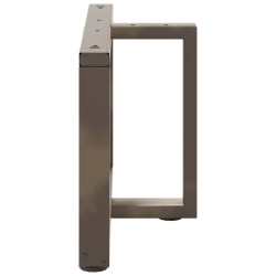 Pieds de table basse en T, 2 pièces, noir, 60 x 25 x (42-43) cm, acier 534590534590