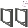 Pieds de table basse en T, 2 pièces, anthracite, 60 x 25 x (42-43) cm, acier 534591534591