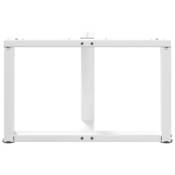 Pieds de table basse en T, 2 pièces, blanc, 60 x 25 x (42-43) cm, acier 534592534592