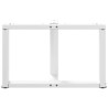 Pieds de table basse en T, 2 pièces, blanc, 60 x 25 x (42-43) cm, acier 534592534592