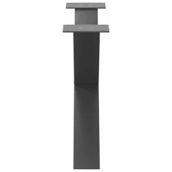 Pieds de table basse en forme de X, 2 pièces, anthracite, 70 x (42-43) cm, acier 534594534594