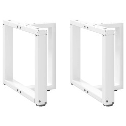 Pieds de table basse en T, 2 pièces, blanc, 50 x 25 x (42-43) cm, acier 534607534607