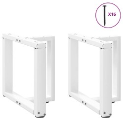 Pieds de table basse en T, 2 pièces, blanc, 50 x 25 x (42-43) cm, acier 534607534607
