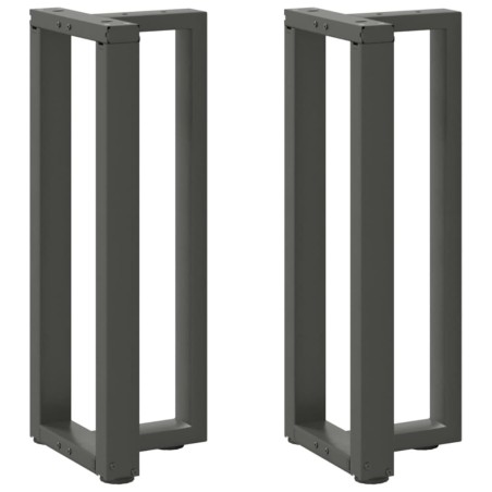 Pieds de table console en T, 2 pièces, anthracite, 38 x 25 x (72-73) cm, acier 534608534608
