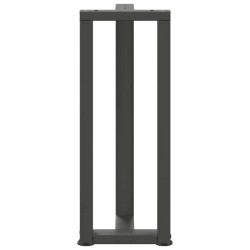 Pieds de table console en T, 2 pièces, anthracite, 38 x 25 x (72-73) cm, acier 534608534608