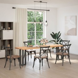 Pieds de table console en T, 2 pièces, anthracite, 25 x 28 x (72-73) cm, acier 534609534609