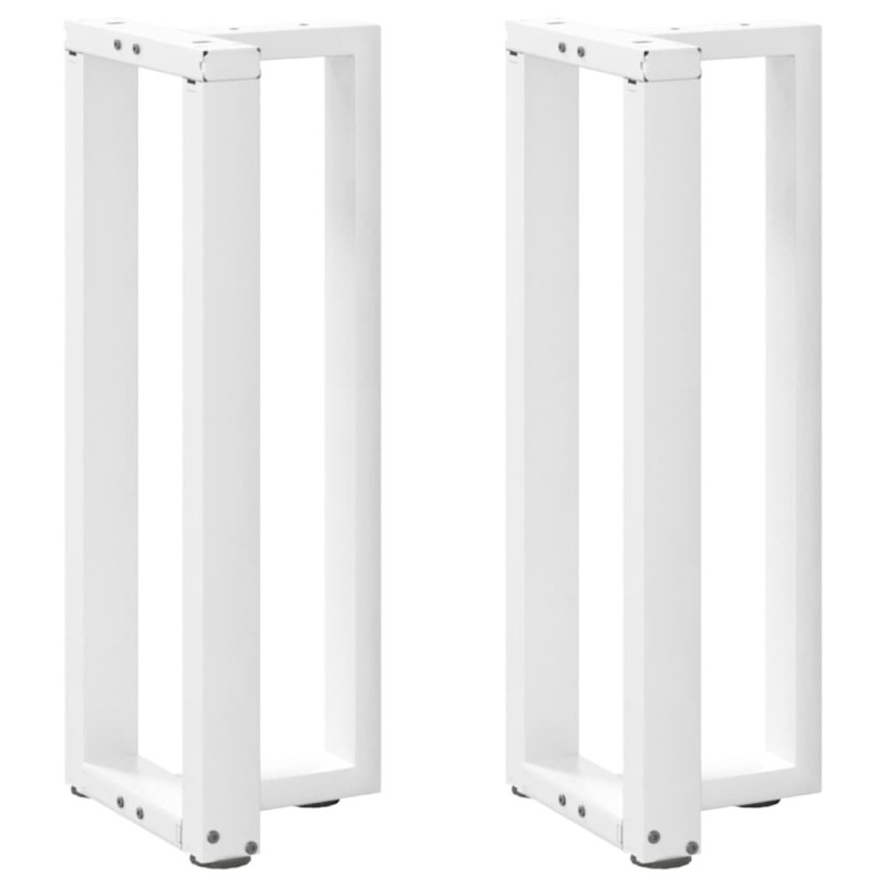 Pieds de table console en T, 2 pièces, blanc, 25 x 28 x (72-73) cm, acier 534610534610