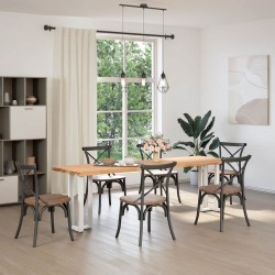 Pieds de table console en T, 2 pièces, blanc, 25 x 28 x (72-73) cm, acier 534610534610