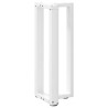 Pieds de table console en T, 2 pièces, blanc, 25 x 28 x (72-73) cm, acier 534610534610