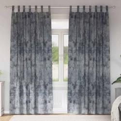 Rideaux en velours 2 pcs Gris Argenté 260 x 140 cm Velours 534616534616