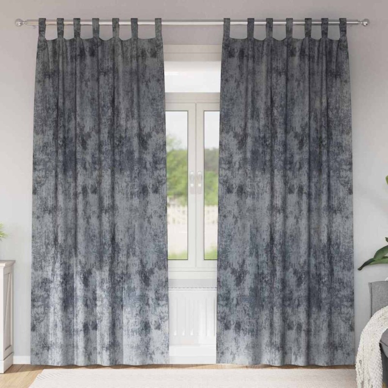 Rideaux en velours 2 pcs Gris Argenté 260 x 140 cm Velours 534616534616