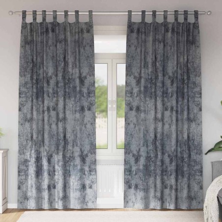 Rideaux en velours 2 pcs Gris Argenté 260 x 140 cm Velours 534616534616