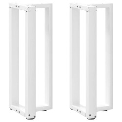 Pieds de table console en T, 2 pièces, blanc, 38 x 25 x (72-73) cm, acier 534617534617