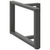 Pieds de table basse en T, 2 pièces, anthracite, 70 x 25 x (42-43) cm, acier 534618534618