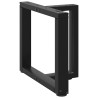 Pieds de table basse en T, 2 pièces, noir, 50 x 25 x (42-43) cm, acier 534619534619
