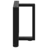 Pieds de table basse en T, 2 pièces, noir, 50 x 25 x (42-43) cm, acier 534619534619