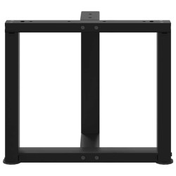 Pieds de table basse en T, 2 pièces, noir, 50 x 25 x (42-43) cm, acier 534619534619