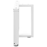 Pieds de table basse en T, 2 pièces, blanc, 70 x 25 x (42-43) cm, acier 534620534620
