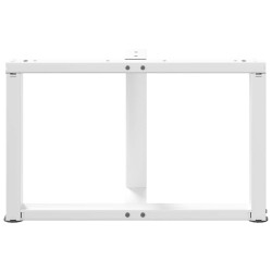 Pieds de table basse en T, 2 pièces, blanc, 70 x 25 x (42-43) cm, acier 534620534620