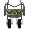 Chariot de pêche vert avec 2 roues acier enduit de poudre 534622534622