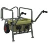 Chariot de pêche vert avec 2 roues acier enduit de poudre 534622534622