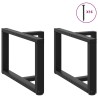 Pieds de table basse en T, 2 pièces, noir, 70 x 25 x (42-43) cm, acier 534623534623