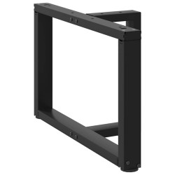Pieds de table basse en T, 2 pièces, noir, 70 x 25 x (42-43) cm, acier 534623534623