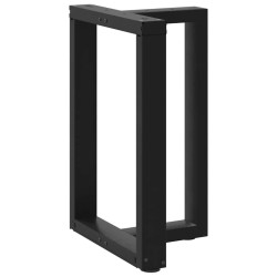 Pieds de table à manger en T, 2 pièces, noir, 50 x 35 x (72-73) cm, acier 534624534624