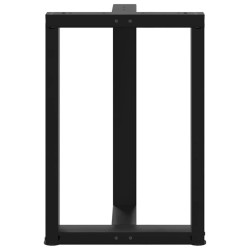 Pieds de table à manger en T, 2 pièces, noir, 50 x 35 x (72-73) cm, acier 534624534624
