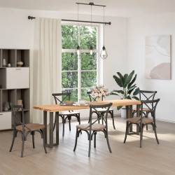 Pieds de table console en T, 2 pièces, noir, 38 x 25 x (72-73) cm, acier 534625534625
