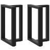 Pieds de table à manger en T, 2 pièces, noir, 60 x 35 x (72-73) cm, acier 534626534626