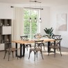 Pieds de table à manger en T, 2 pièces, noir, 60 x 35 x (72-73) cm, acier 534626534626