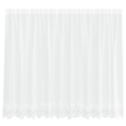 Rideau en Dentelle Floral Blanc 160 x 300 cm Polyester 534638534638