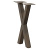 Pieds de table basse en forme de X, 2 pièces, acier naturel, 38 x (42-43) cm 534653534653