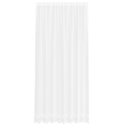 Rideau en Dentelle Floral Blanc 280 x 200 cm Polyester 534657534657