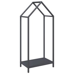 Portant de bois chauffage anthracite 40x25x90 cm 534660534660